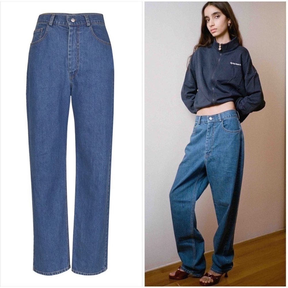 My Mum Made It High Rise Baggy Blue Jeans- NWT